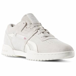 Adidasy Męskie Reebok Workout Clean Ripple Białe/Czerwone PL 50DFVQY